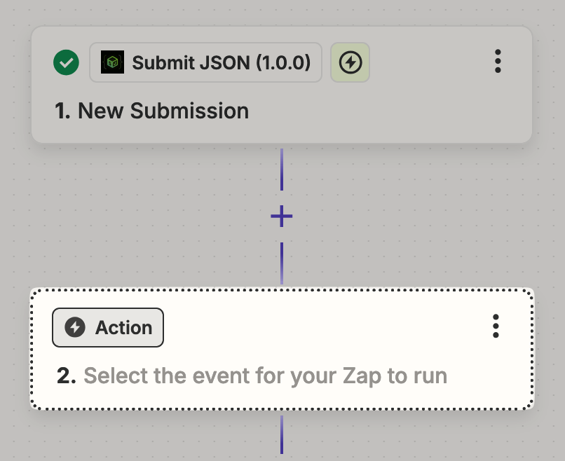 Zapier action button